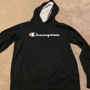 Black champion hoodie